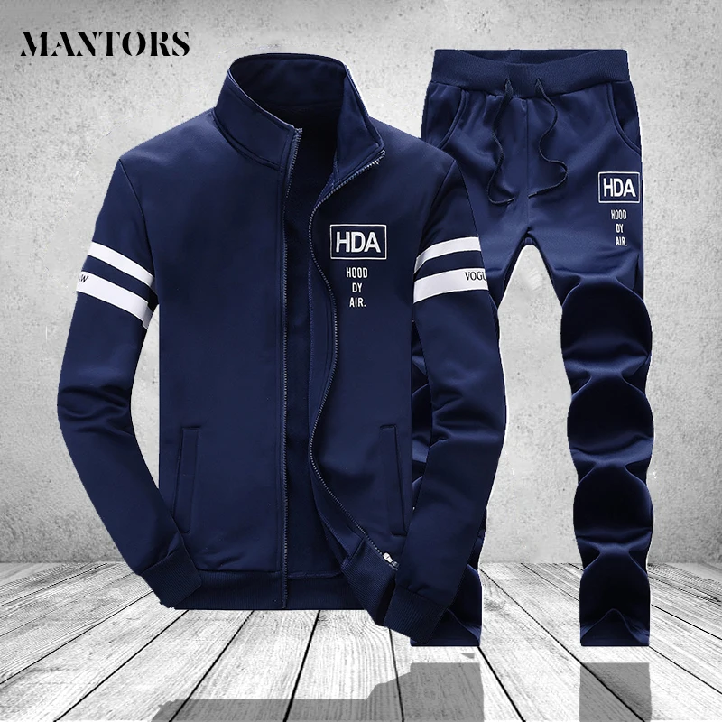 

Men Casual Set 2019 Autumn Winter Tracksuit Men 2 Pieces Sets Men's Sportswear Jogger Sets Brand Clothing Sweatshirt Sweat Suit