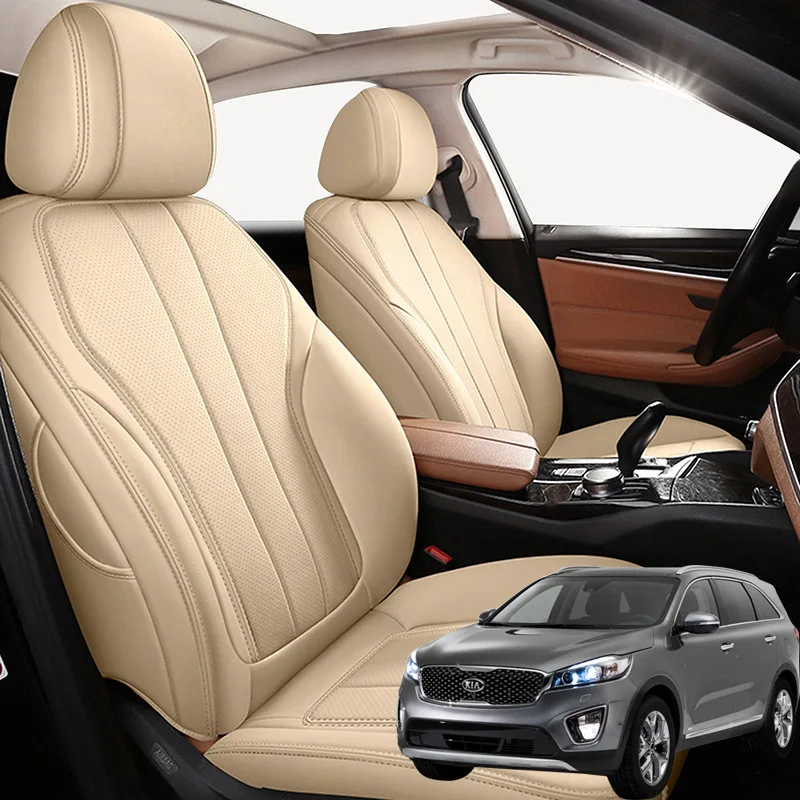 Кожаный чехол Nappa для автомобильных сидений Kia Sorento 2009 2014 2010 2012 2013 2015 2016 аксессуары