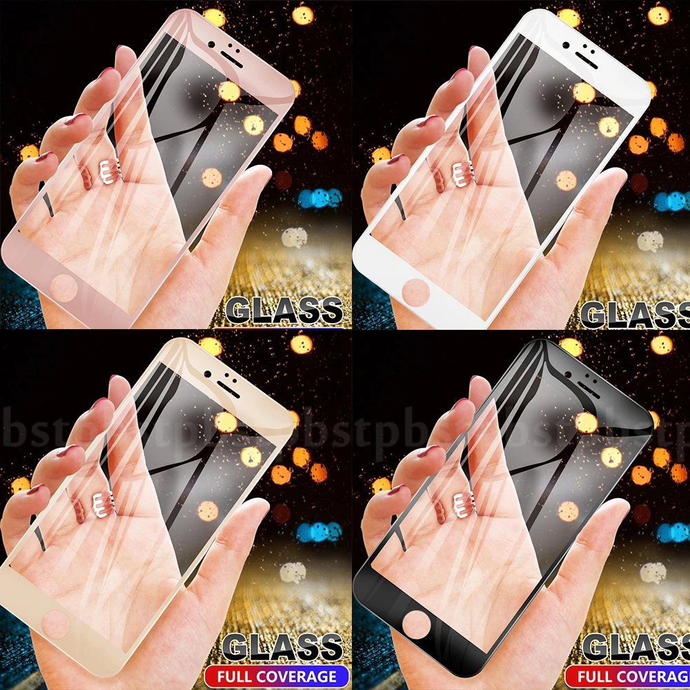 

3D Full Cover Tempered Glass Screen Protector For iPhone 8 7 6 6S Plus 5 5S SE Ultra Thin Protective Toughened Glass Cover Films