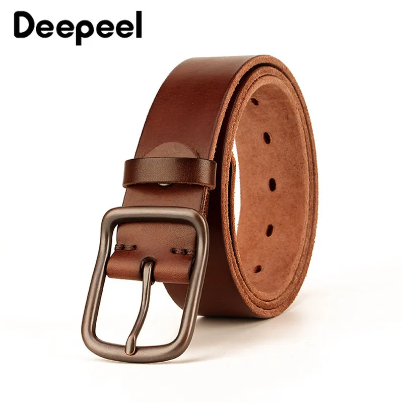 Deepeel 1 шт. 3,8*110-130 см дикие Промытые винтажные мягкие кожаные ремни Ретро Три-скользящая Пряжка первый слой коровья кожа сделано вручную YB246