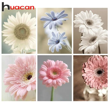 

Huacan DIY Diamond Painting 5d Flower Full Square/Round drill Diamond Embroidery Daisy Mosaic Craft Kit Home Wall Art Decor