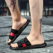 Vogue/Новинка; сезон лето; мужские уличные тапочки; светильник; модная повседневная обувь для взрослых; Удобная Нескользящая мужская пляжная обувь; трендовые сандалии