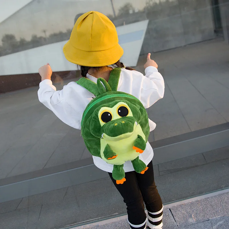 

Crocodile Plush Backpack For Kids New Cute Cartoon Stuffed Toy Kindergarten Children Outdoor Soft School Bag Boy Girl Gift