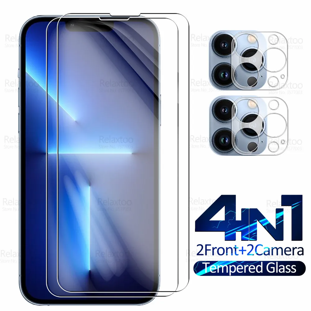 4in1 Protective Glass For Iphone 13 Pro Max Camera Tempered Glas Aifon Aiphone I Phone 13 Mini 13Pro Screen Protector Armor Film iphone camera lens protector