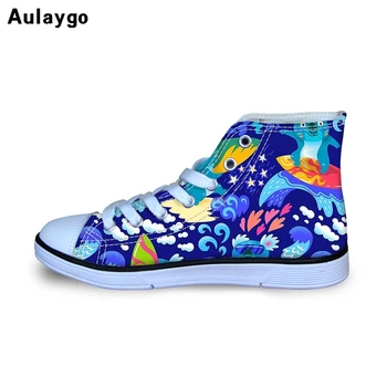 

Aulaygo Woodland Animals Design 2020 New Autumn Kids Shoes Breathable Boys Girls Sport Shoes Children High Top Flats Hot Selling
