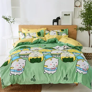 

2020 winter Bedding set with Different Color bed cover sheet pillowcase set bed linen set