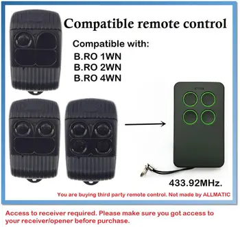 

ALLMATIC B.RO WN BRO1WN, BRO 2WN, BRO4WN Compatible Remote control Rolling code