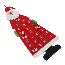 1Pc kalendarz świąteczny adwentowy kalendarz odliczania Santa kształt kalendarz ścienny tanie tanio CN (pochodzenie) Christmas Calendar Countdown Calendar Christmas Tree Calendar Hanging Calendar