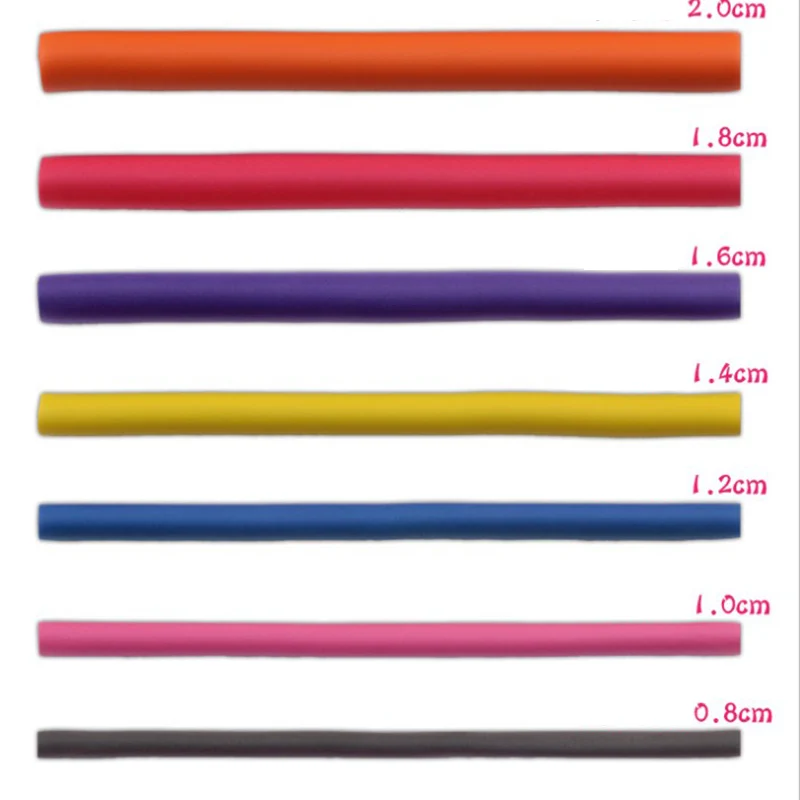 Flexible Hair Curling Rod Hair Curler Make Soft Foam Bendy Twist Curls DIY Rollers Styling Tools 10pcs (Random Color) flexible twist mount for stick up