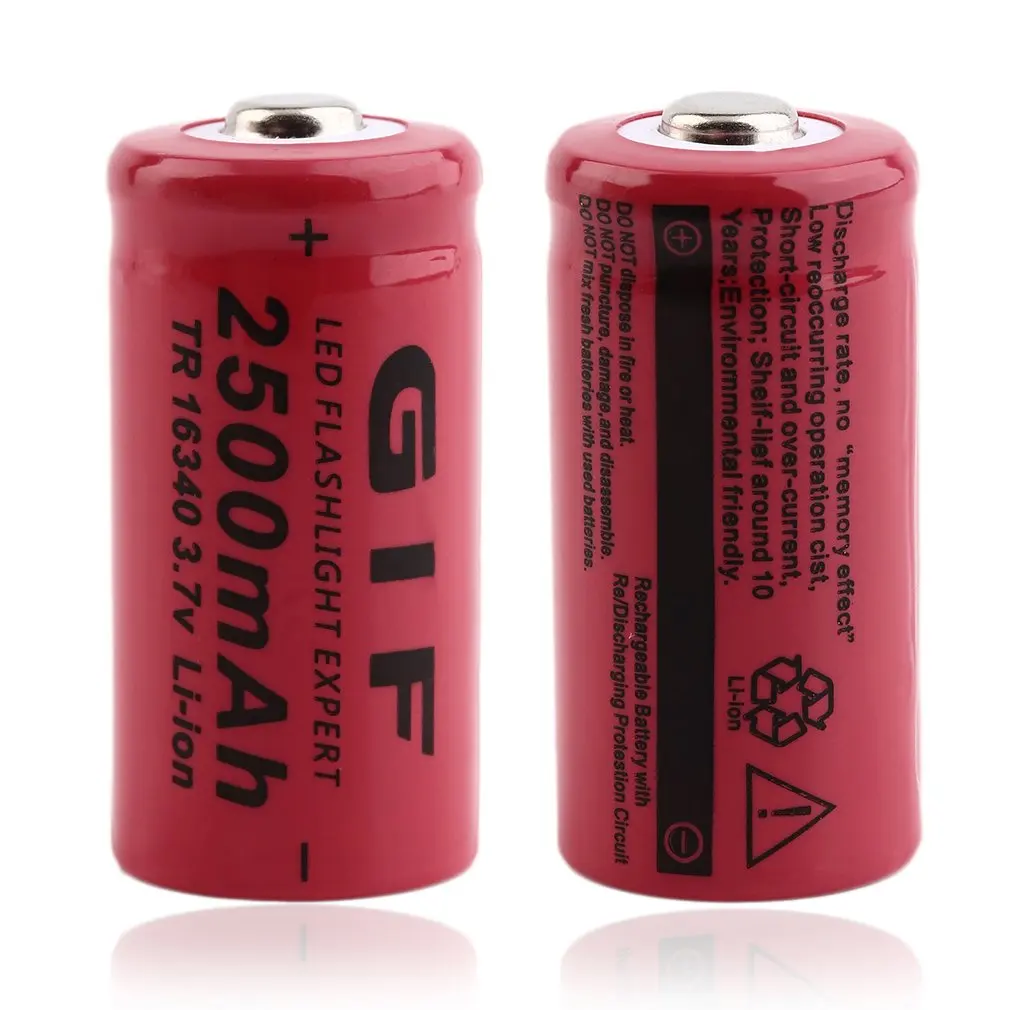 Низкий уровень повторной работы цист без эффекта памяти 3,7 V 2500mAh TR16340 литий-ионная аккумуляторная батарея для светодиодный фонарик