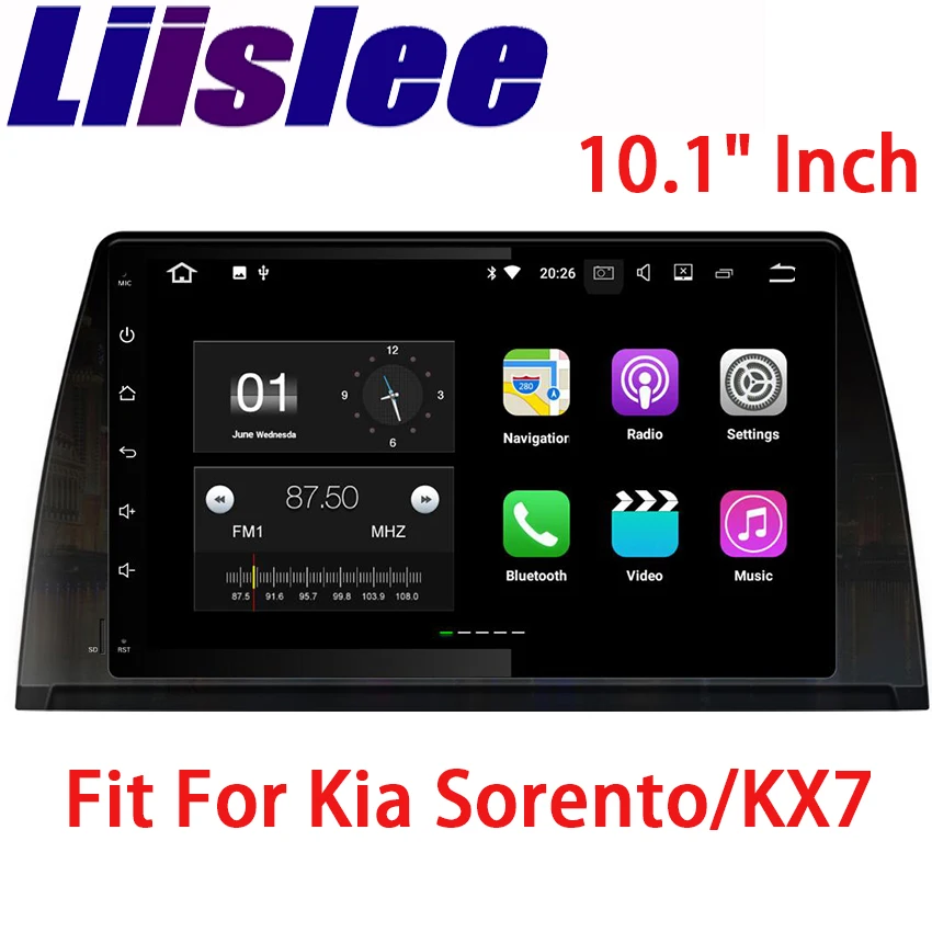 Best Price Liislee Android Auto Navigatie Gps Voor Kia Sorento/KX7 2017 ~ 2018 Audio Video Hd Touch Screen Stereo Multimedia speler Geen Cd Dvd