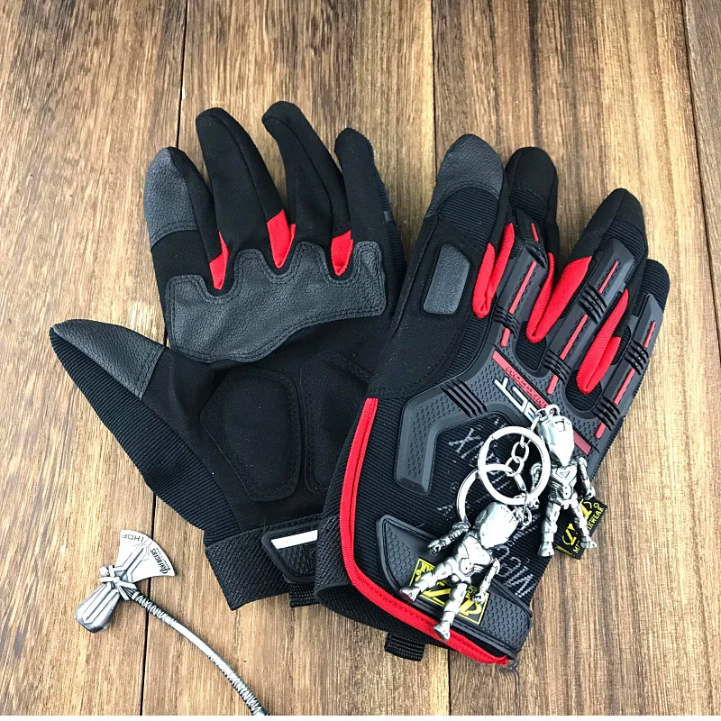 Dedo completo militar táctico militar guantes Paintball disparo Airsoft combate de cuero de la PU de la pantalla táctil de proteccción guantes de goma