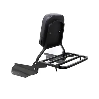 

For VTX1300 VTX 1300 03-06 VTX1800 VTX 1800 02-08 Chrome Black Motorcycle Passenger Backrest Sissy Bar w/ Luggage Rack Pad Kit