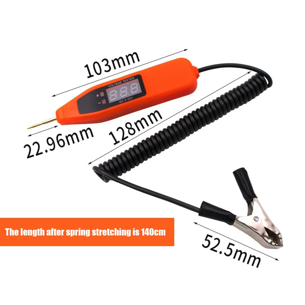 2 in 1 5-32V LCD Digital Display Automotive Electrical Circuit Tester Voltage Power Test Pen Probe Detector Car Diagnostic Tool