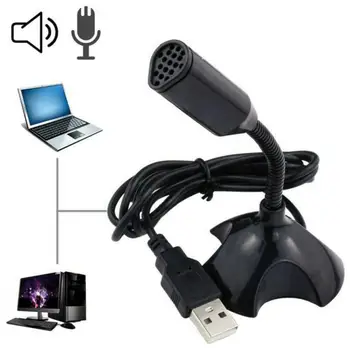 

High Quality Adjustable USB Laptop Microphone Mini Studio Speech Microphone Stand Mic With Holder For Desktop PC