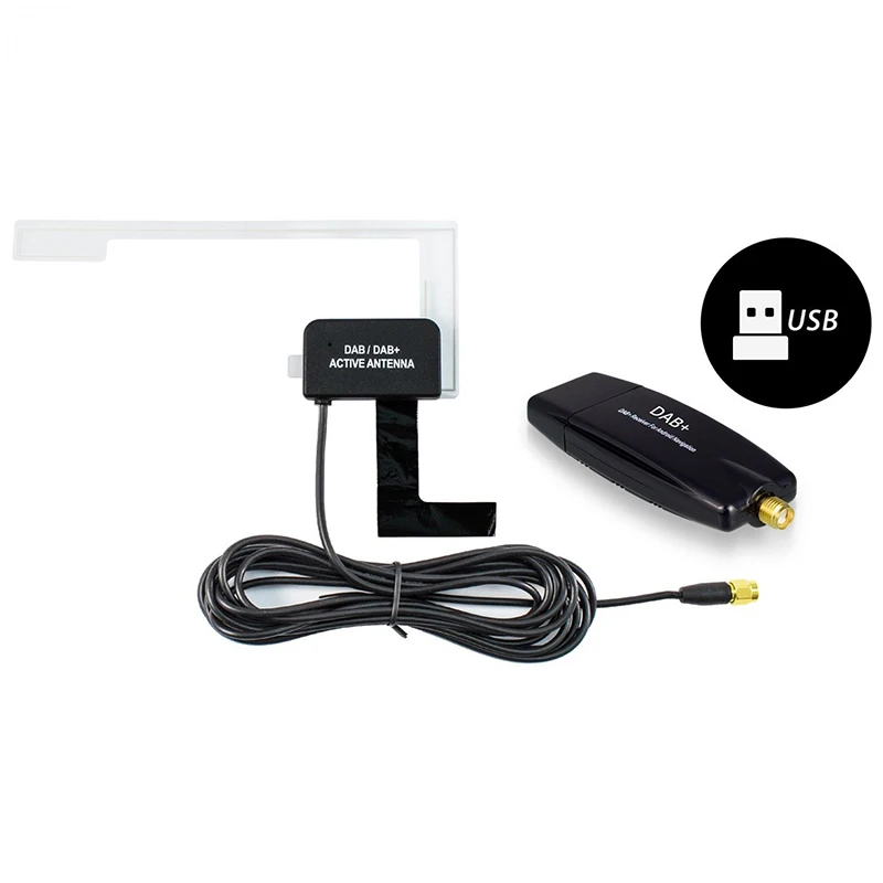 USB-DAB Receiver 174.0 MHz- 239.0 MHz With compact mini DAB module Car decoration accessories via US car Receiver