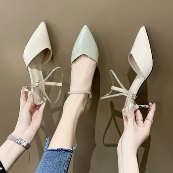 

2020 women's shoes summer new sandals female pointed thin heeled high heel sandals casual wild shoes Z472