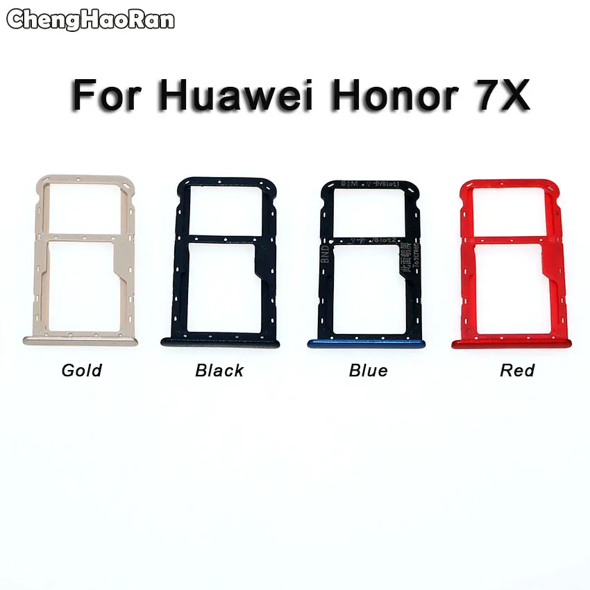 ChengHaoRan для Huawei Honor 7 7A 7C 7X SIM держатель для карт Слот адаптер лотка контейнер микро-лоток для карт SD Запчасти для авто