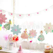 Украшение для дня рождения латте художественное оформление брачного дома декоративное латте искусство год крещения декоративный висящий флаг