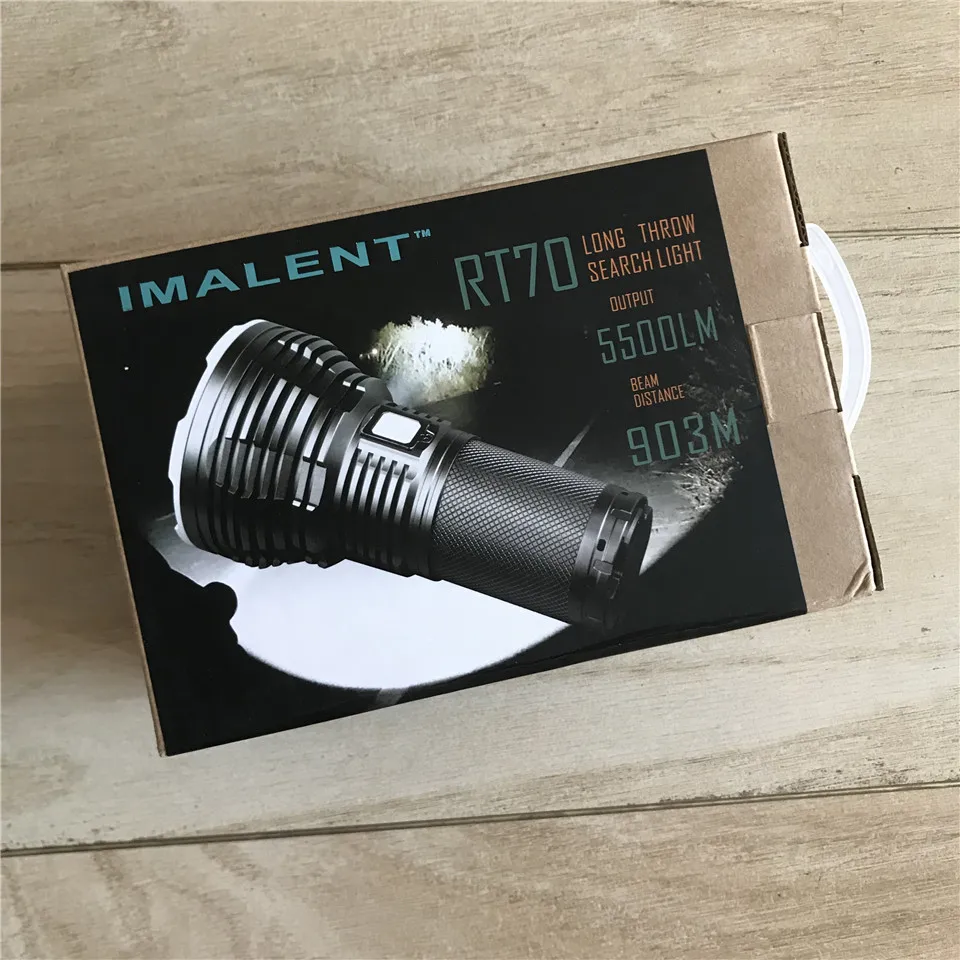 Imalent RT70 5500lm Magnetic LED Rechargeable Flashlight 903m 18650 Jungle Search Light IP68 Portable Flashlight (1)