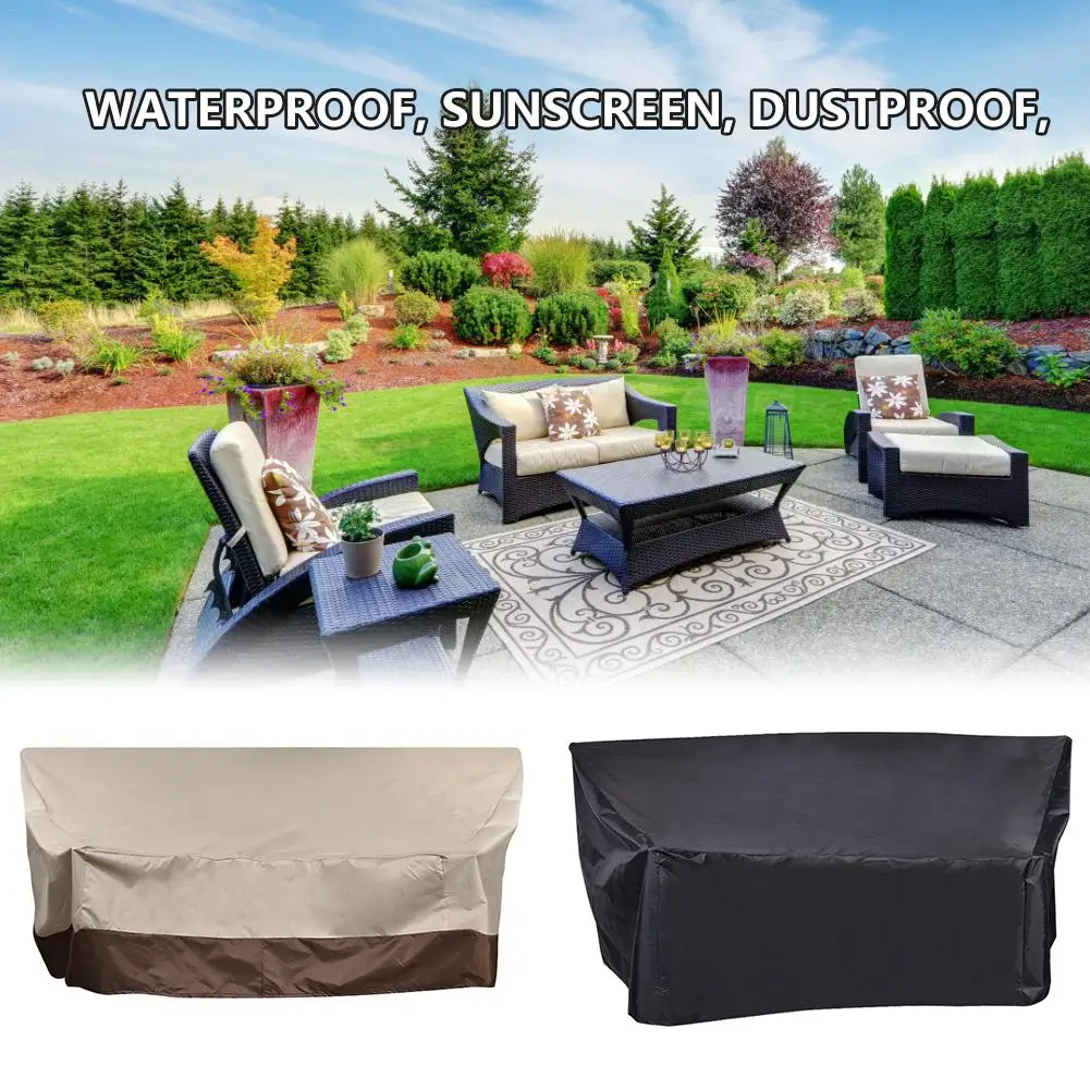 Curved Sectional Patio Sofa Cover Waterproof Furniture Accessories For Outdoors Garden Courtyard Clothing Covers Aliexpress