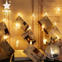 LED Light String DIY Photo Clip Light USB Outdoor Battery Powered Christmas Day Decoration Photo Wall Culture Wall Party Wedding