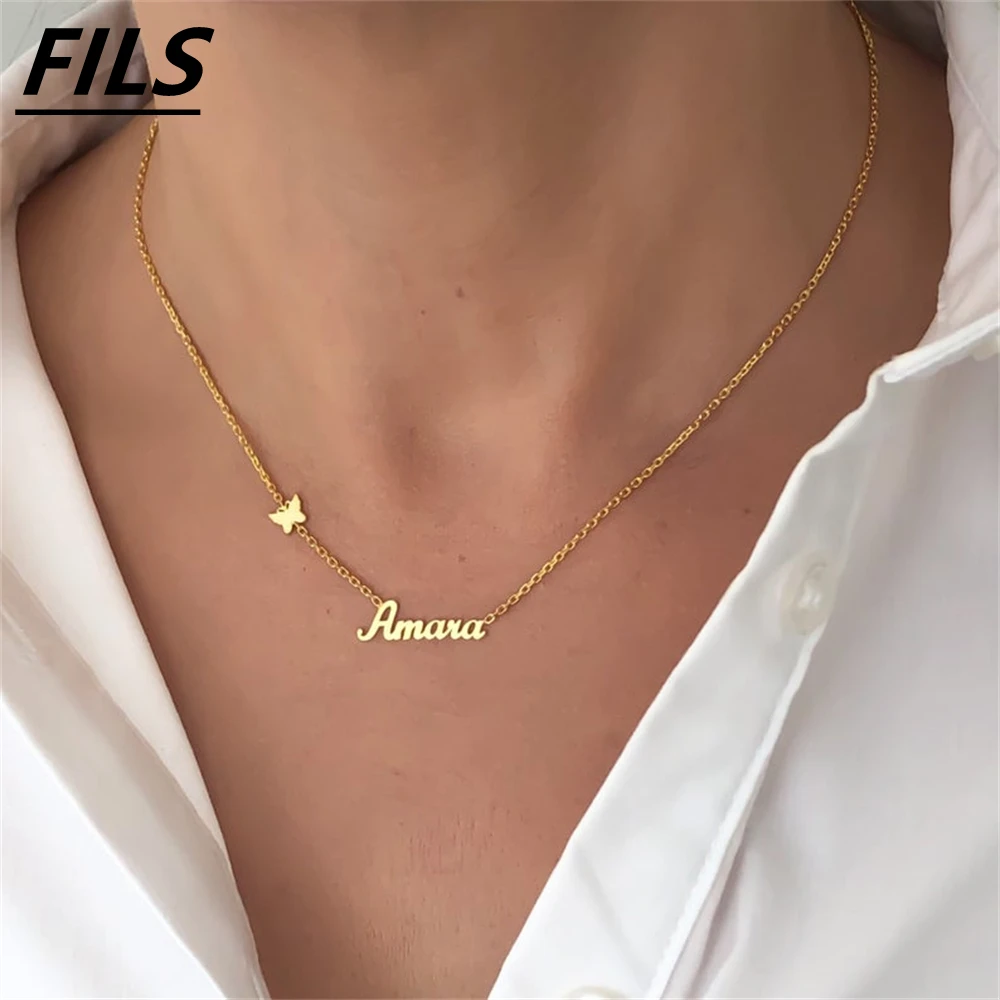 Filt персонализированное ожерелье женская модная подвеска-бабочка ожерелья из