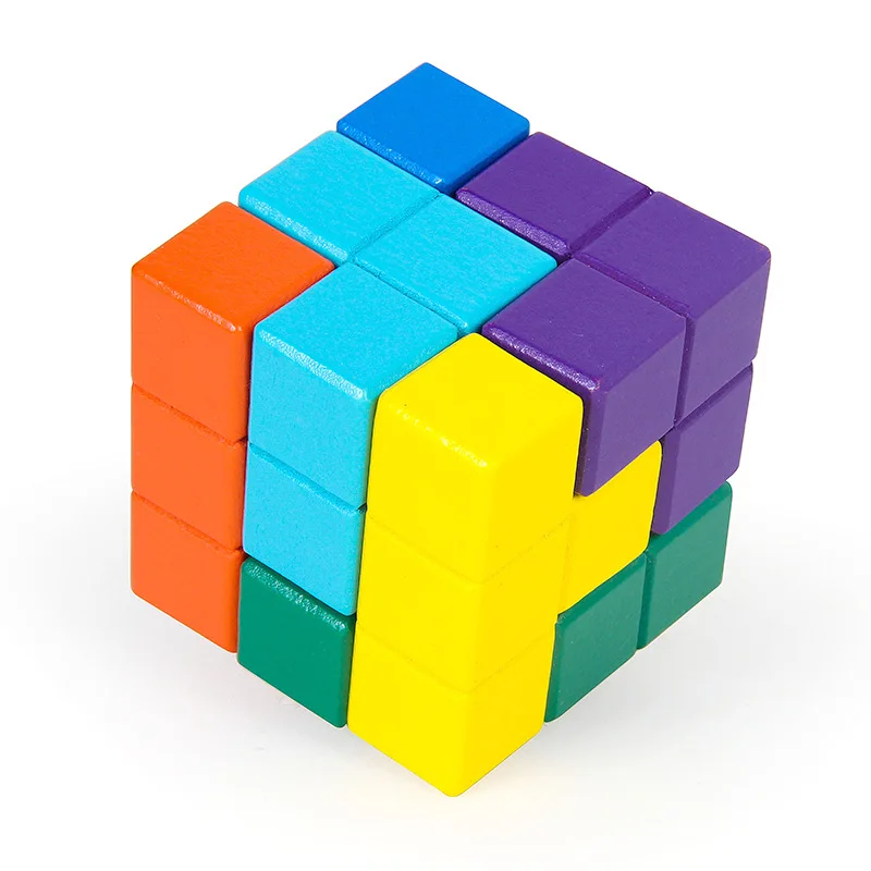 Бревна кубик Россия строительные блоки SUO-MA квадратный куб обучающие средства для детей раннего возраста обучающая игрушка