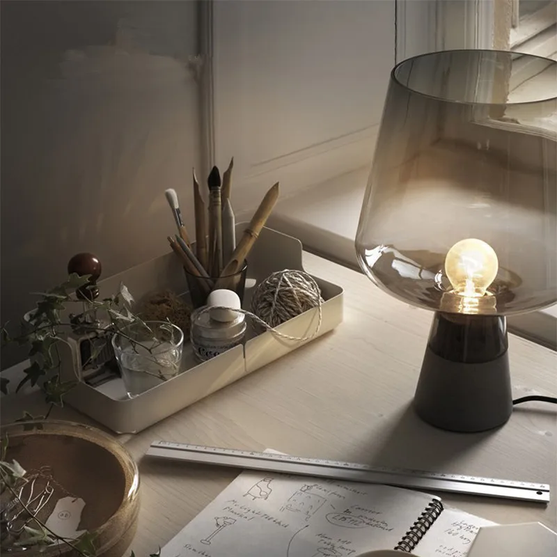 

Nordic Modern Minimalist Table Lamps For Living Room White Glass Ball Table Light Iron Tripod Milky Round Ball Desk Lamp Reading
