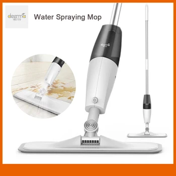 

Deerma Water Spray Mop Sweeper Carbon fiber dust cloth 360 Rotating Cleaning Cloth cordless Mop floor clean Mop