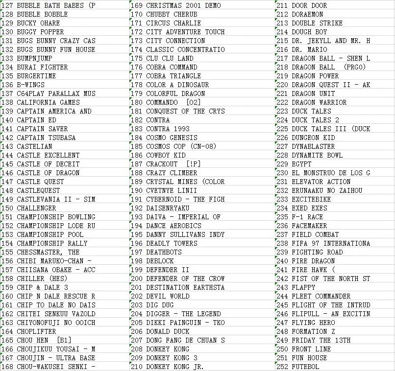 game list 2