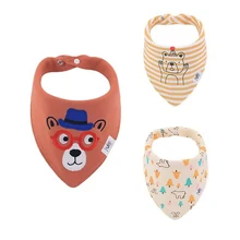 3 шт. в упаковке; детские нагрудники; хлопковые водонепроницаемые Слюнявчики с милым рисунком; Слюнявчики с вышивкой для новорожденных; Одежда для маленьких мальчиков и девочек