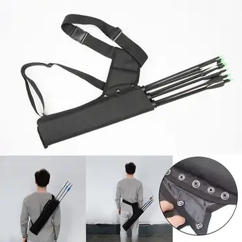 

Arrows Holder Bag Arrow Box Archery Field Shooting Bowstring Black 3 Tube Waist Belt Hunting Bow 2018 Arrow Sac Bow Quiver