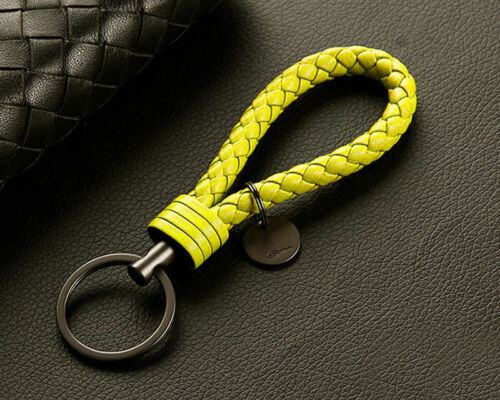 Retro Leather Rope Weave Braided Strap Keychain Keyring Car Key Chain Ring Key Fob Sling Jewelry Gift