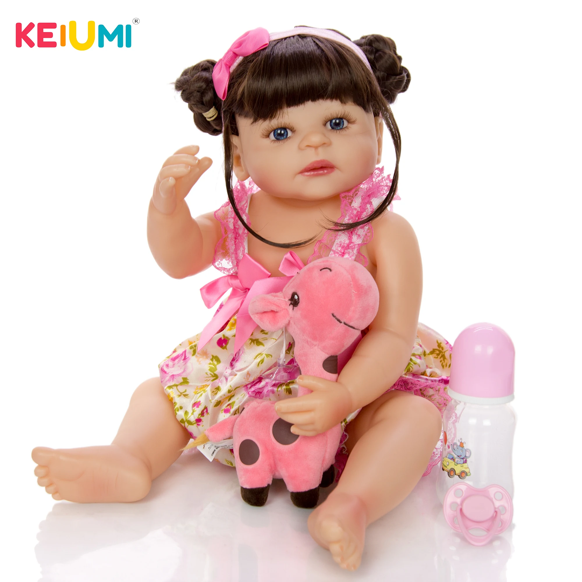 Новые куклы KEIUMI для девочек силиконовая кукла-реборн 22 дюйма 55 см кукла-Сюрприз