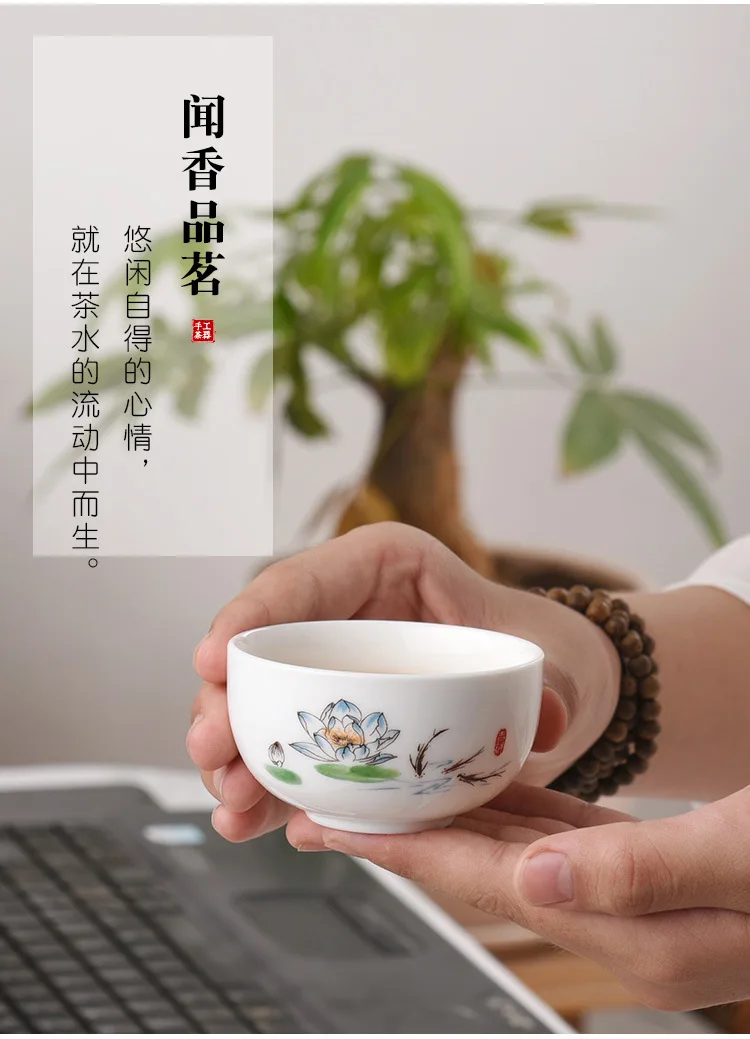 旅行茶具套装便携式包一壶二杯白瓷快客杯陶瓷茶具户外随身泡茶壶_A8_9