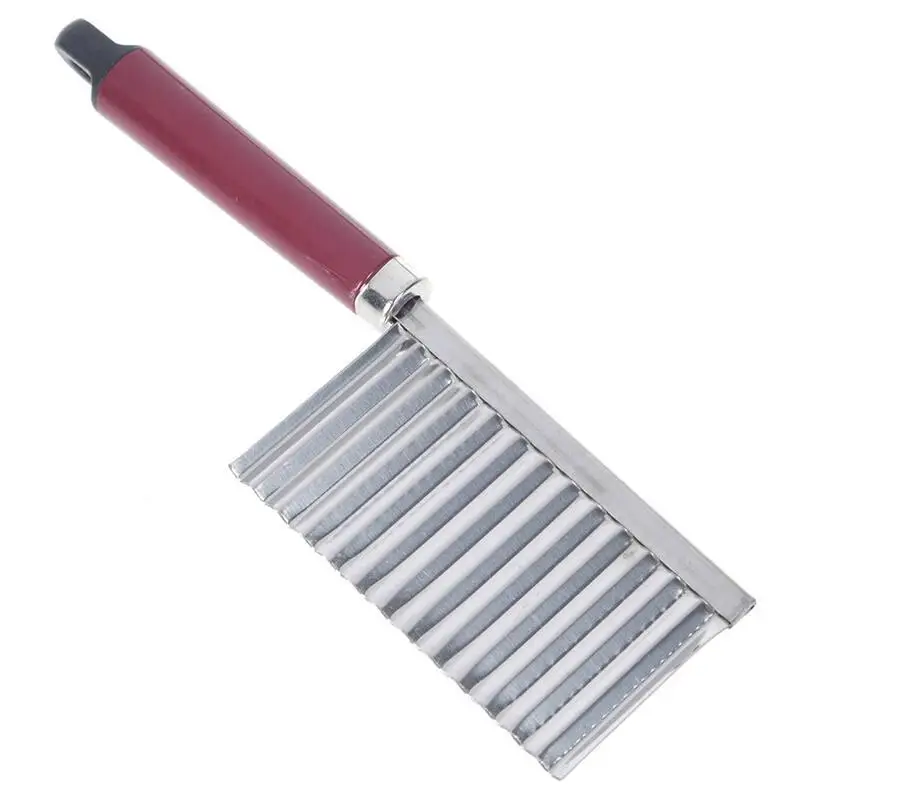 Potato French Fry Cutter Stainless Steel Kitchen Accessories Wave Knife Chopper Serrated Blade Carrot Slicer