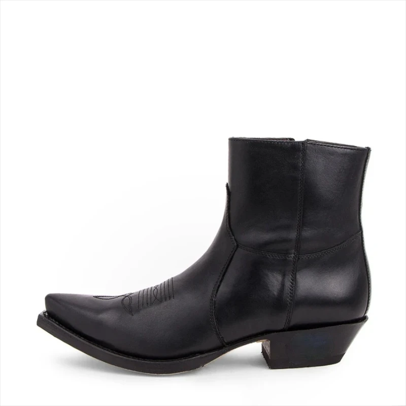 Buy Botas de Estilo Vintage para hombre, botines de estilo Chelsea con bordado de alta calidad, en color negro, hecho a mano, estilo vaquero, HL261 oo3KMDdAlEn