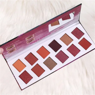 

Professional 12 Color Eyeshadow Pallete Glitter Shimmer Matte Eye Shadow Pallete Pigment Cosmetics Makeup Beauty Palette