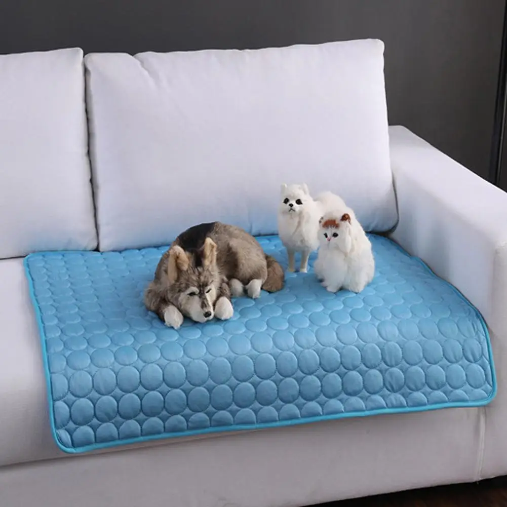 

Summer Cooling Mats Blanket Pet Dog Self Cooling Mat Pad Summer Car Seat Ice Silk Mat Pet Cooling Non Sticking Blanket