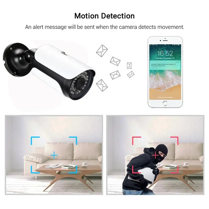 Wardmay Outdoor Ultra HD Waterproof POE Bullet Camera 4K IP Camera Support P2P ONVIF Day Night Security Surveillance CCTV Camera