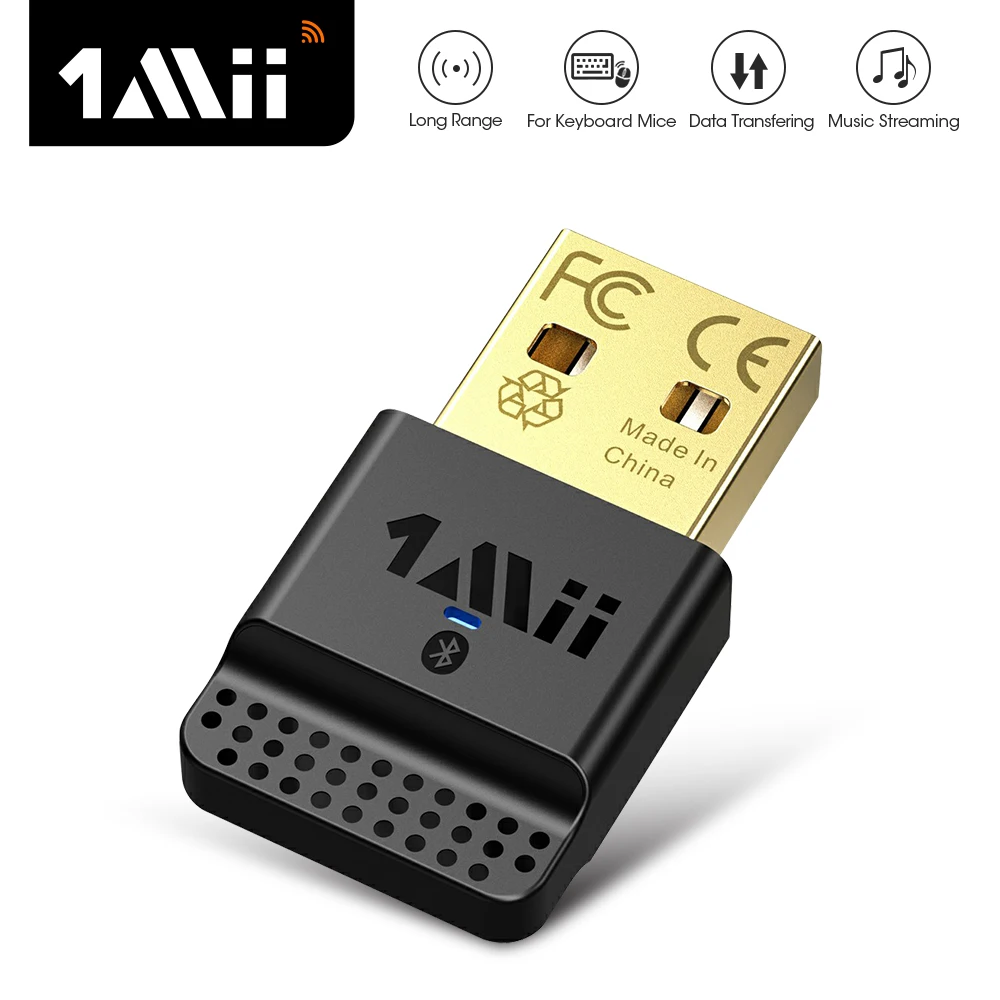 

1Mii B04 USB Bluetooth Transmitter 4.0 CSR8510 Chip 20M Long Range Bluetooth aux Audio Adapter for Headset Speaker Mini Sender