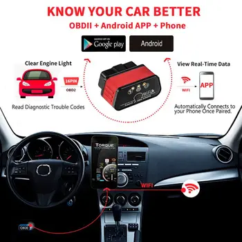 ELM327 V1.5 OBD2 сканер PIC18F25K80 KW903 WI-FI OBD 2 диагностический инструмент ELM 327 6XDB ELM327 V1.5 OBD2 сканер PIC18F25K80 KW903 WI-FI OBD 2 диагностический инструмент ELM 327 6XDB
