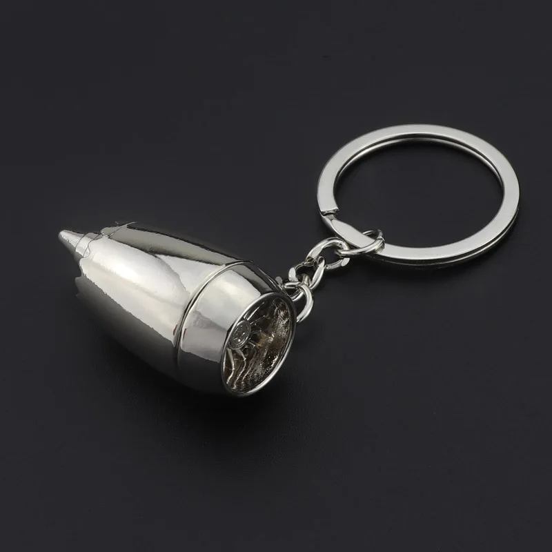 MiFaViPa Fashion Keyring Airplane Turbine Keychain Metal Engine Metal Accessory Areoengine Turbo Key Chains for Aviatior Lovers (4)