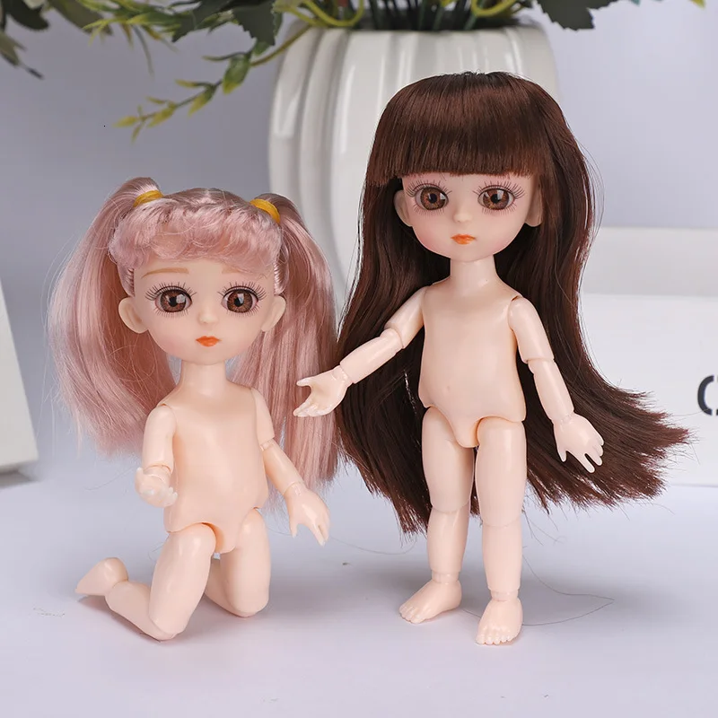 Новая силиконовая кукла принцессы 16 см игрушки для детей Мини BJD с 3D глазами 13