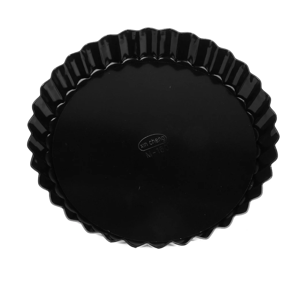 6" Flan Tin Tart Pie Pan Fluted Cake Baking Tray Non Stick Loose Base Mold