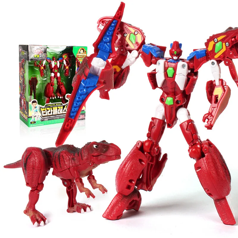 ​New ABS Hello Carbot Transformation Dinosaur Robot Toys Action Figures Two Mode Deformation Pterosaur Toy for Children Gift