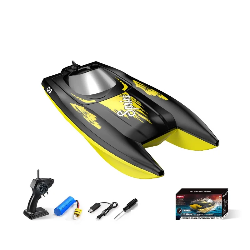 2.4GZH Remote Control Boat Dual Motors 10 KM/H 9 Inches Radio Control Boat Playing Time 20 Minutes 8+ Years Old Distance 50-80 m 6