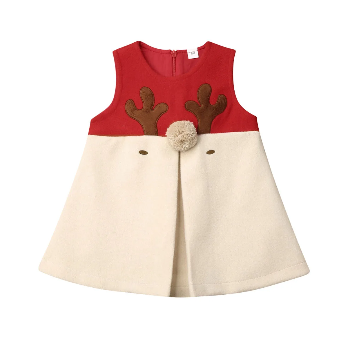Pudcoco/зимняя одежда для маленьких девочек; шерстяной жилет с рождественскими рогами; топы; зимние жилеты; Рождественская одежда