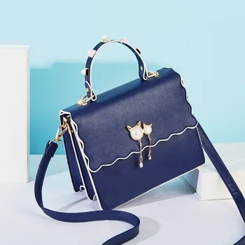 

Female bag new fashion PU portable female bag bag wild shoulder bag college style small square bag messenger bag